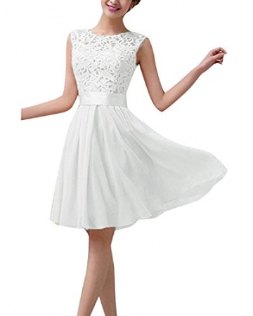 Weiße kleider elegante kurze Elegante Langarm