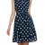 Zeagoo Damen Elegant Strandkleid Chiffonkleid A-Linie Bedrucktes Kleid mit Punkten Gürtel -