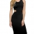 Zeagoo Damen Sexy Bodycon Midi-Partykleid Clubwear Rückenfrei Rundhals Knielang Hochzeit Kleid -